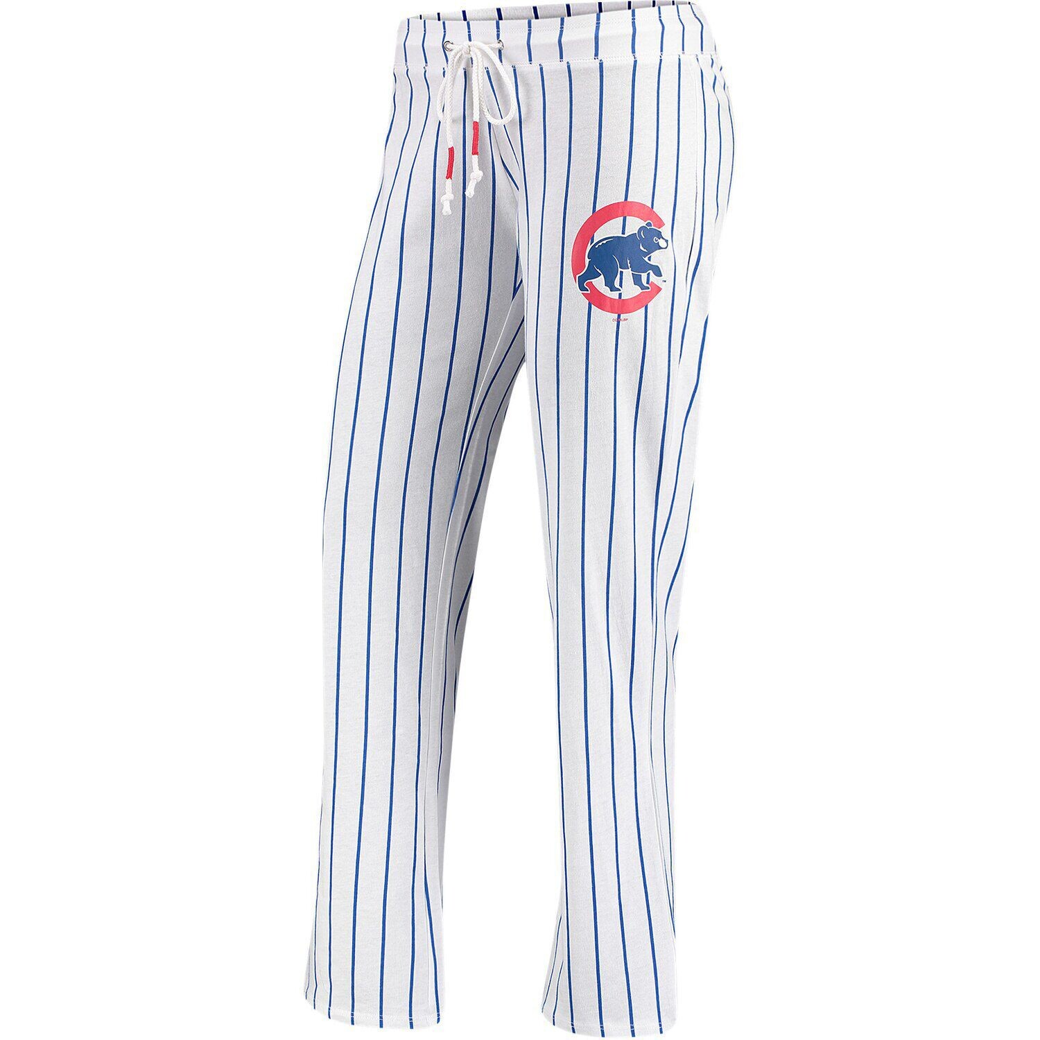 

Женские спортивные белые брюки для сна Chicago Cubs Vigor в тонкую полоску Concepts