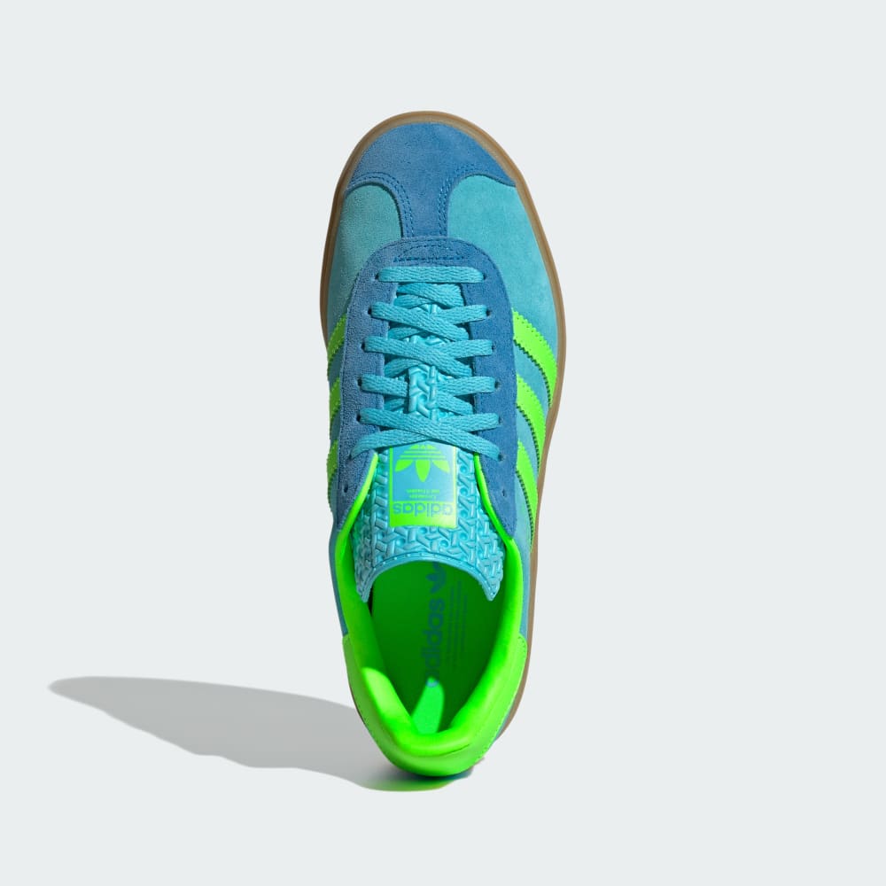 Кроссовки Adidas Gazelle Bold Shoes, цвет Blue Glow/Solar Green/Bright Blue — фото 2