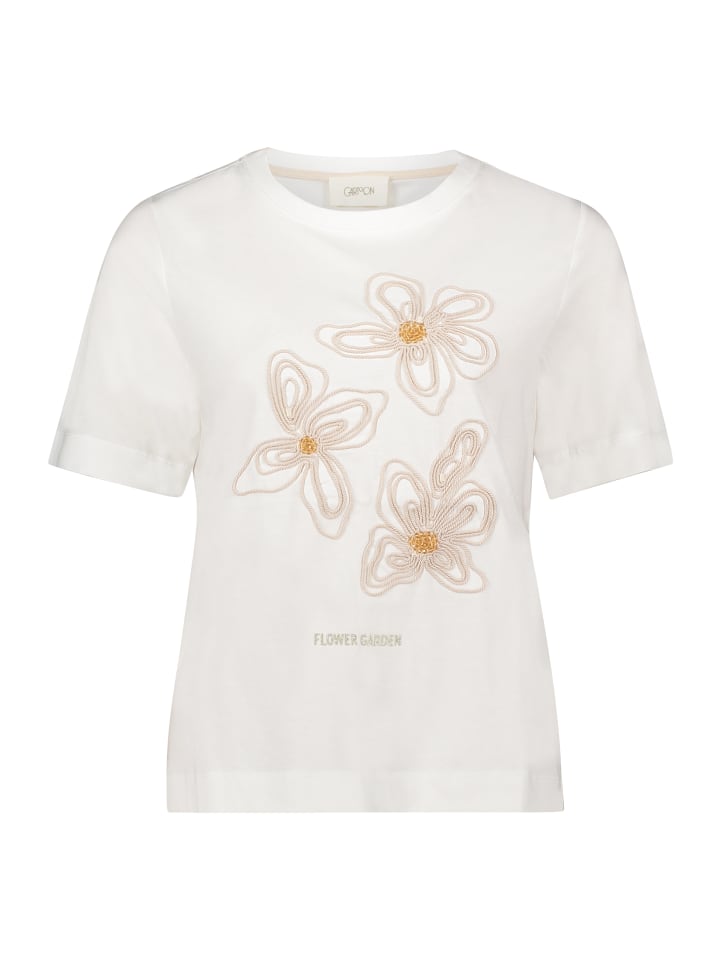 

Футболка из хлопка с круглым вырезом в кремово-бежевом цвете CARTOON, Бежевый, Футболка из хлопка с круглым вырезом в кремово-бежевом цвете CARTOON