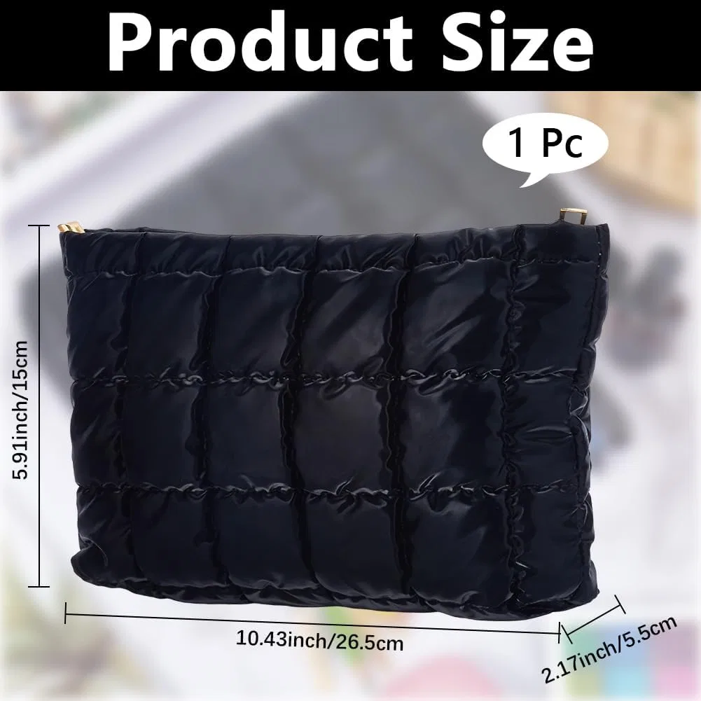 Косметичка «Puffy» из искусственной кожи от CREATCABIN Creatcabin, Black — фото 2