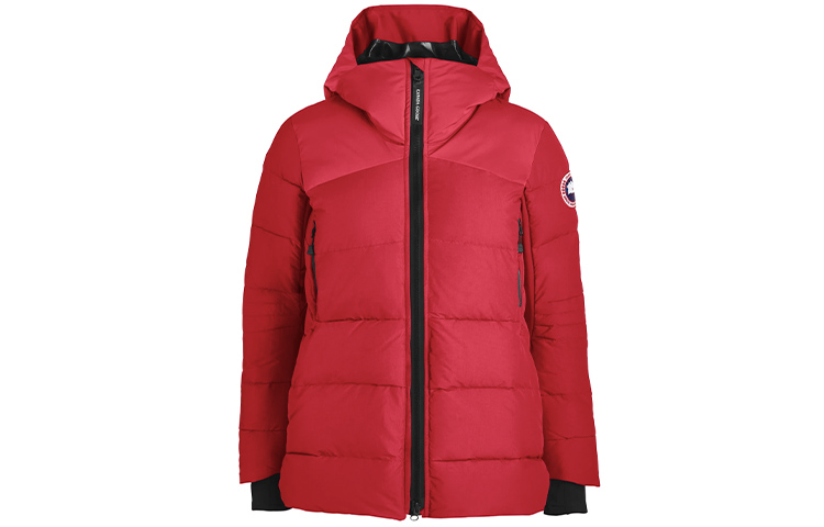 

Женский пуховик Canada Goose, красный