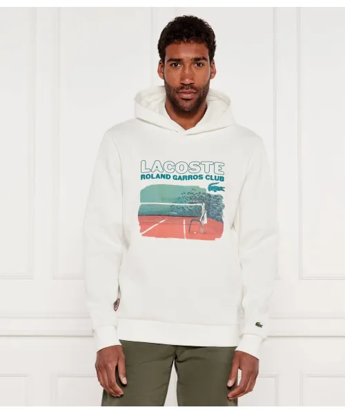 

Толстовка Lacoste x Roland Garros Relaxed fit Lacoste, белый
