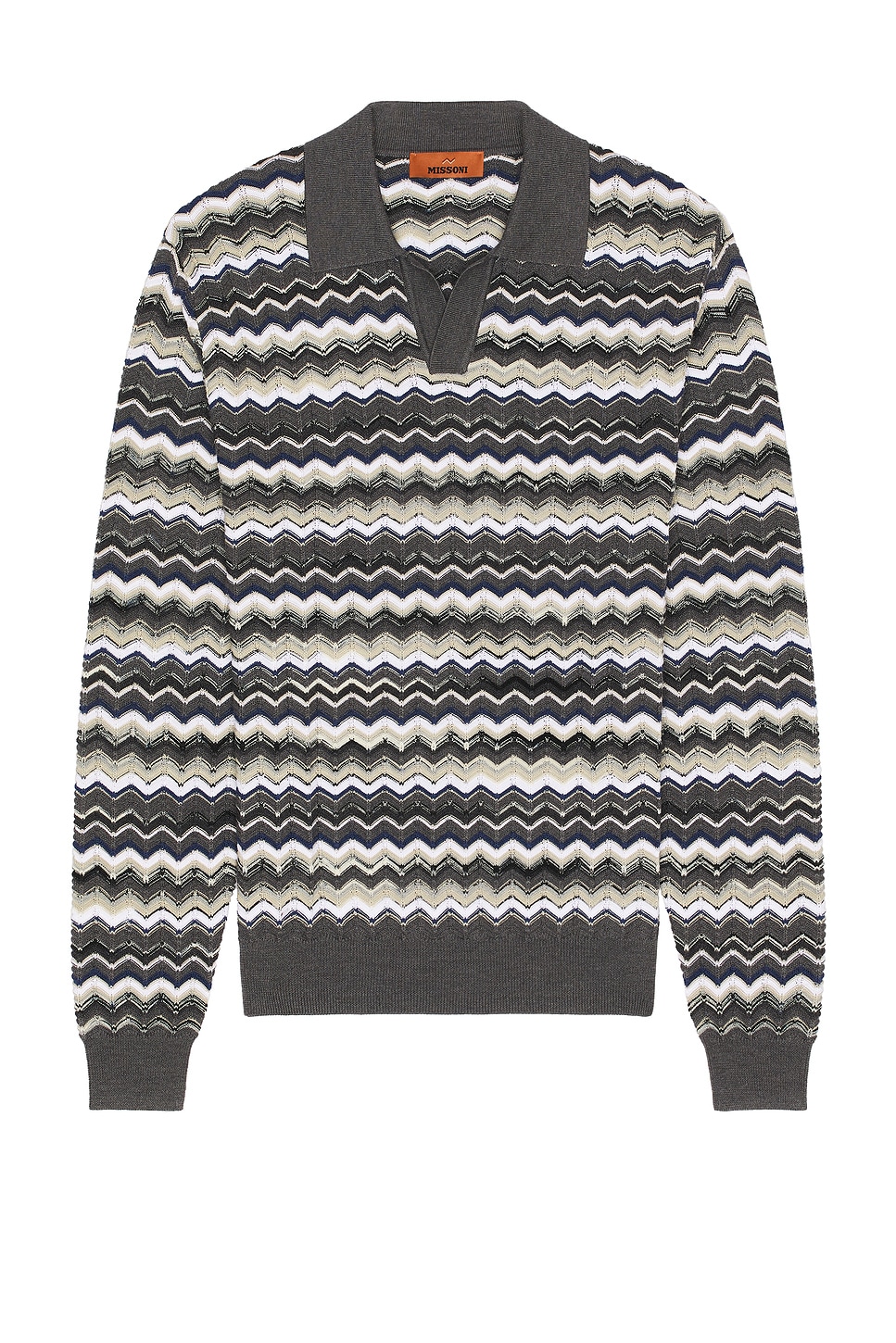 

Длинный рукав поло Missoni, Grey & Beige