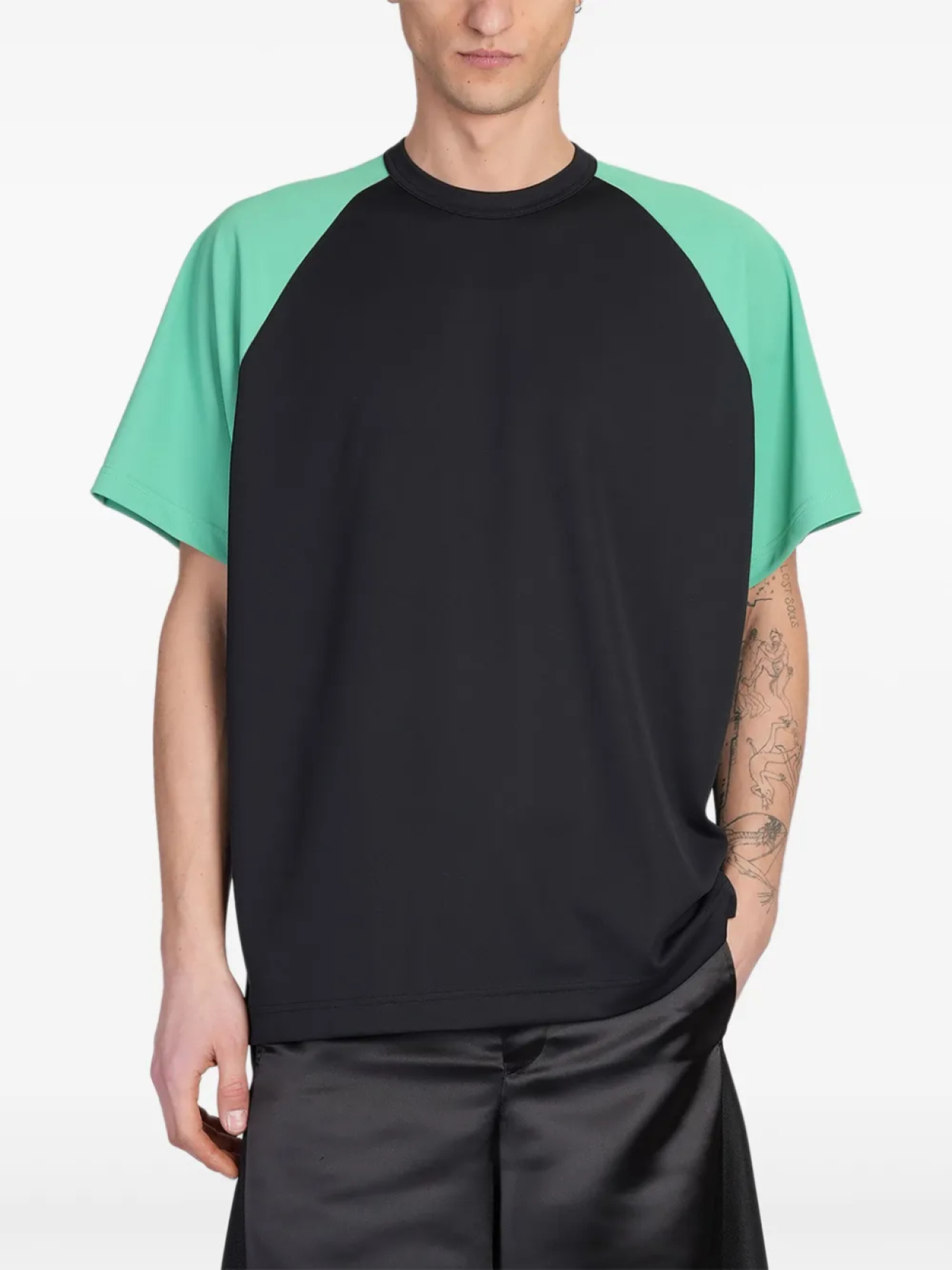 

Двухцветная футболка Comme des Garçons Homme Plus, черный