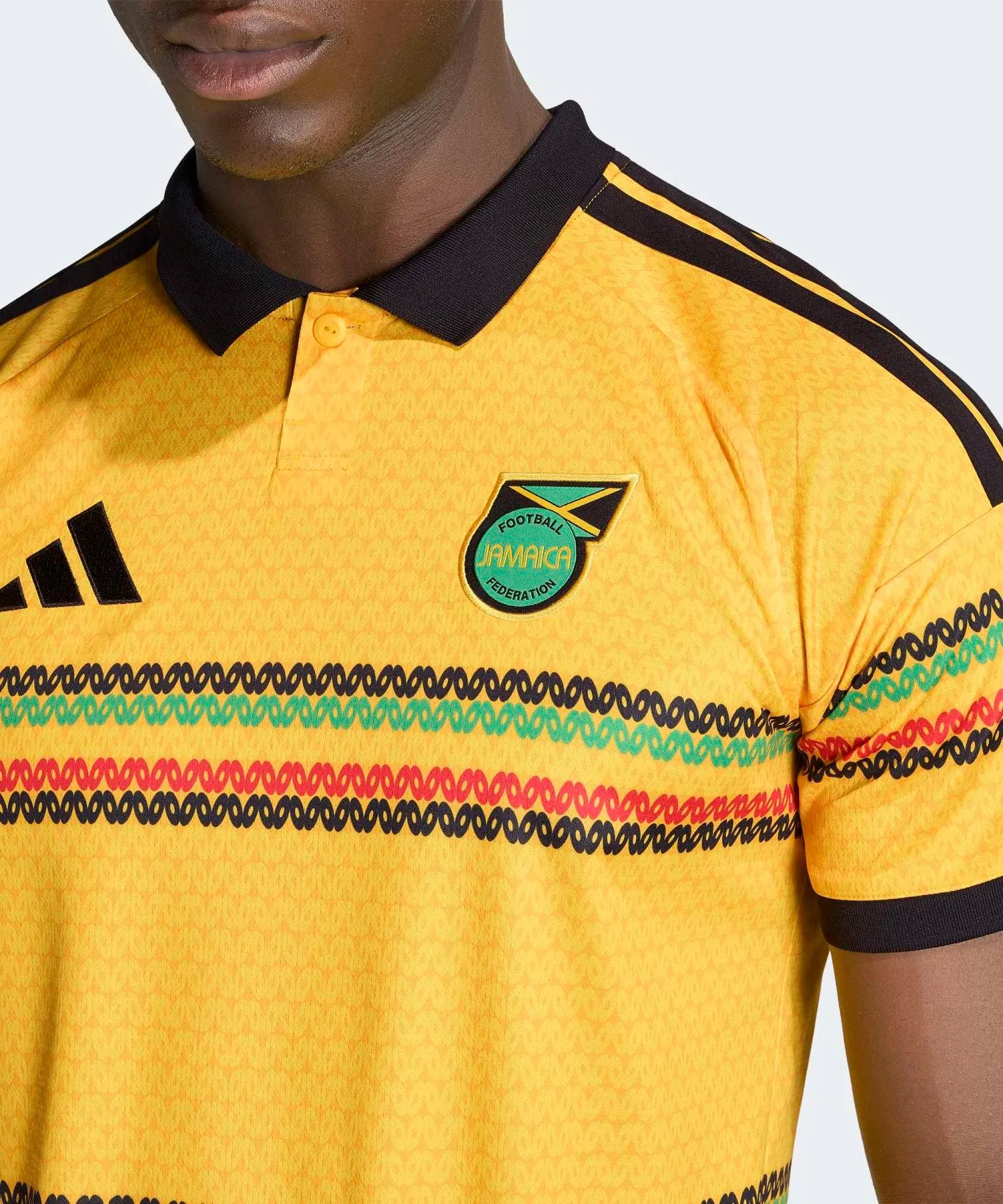 Мужская футболка Adidas Jamaica 26 × Bob Marley домашняя, жёлтая — фото 3