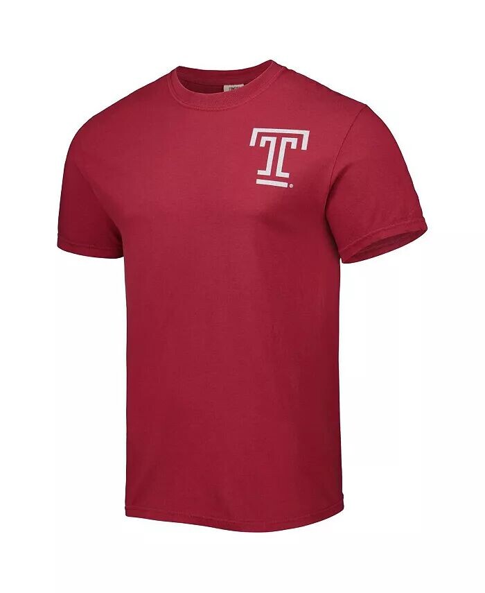 

Мужская футболка Red Temple Owls Landscape Shield Image One, красный