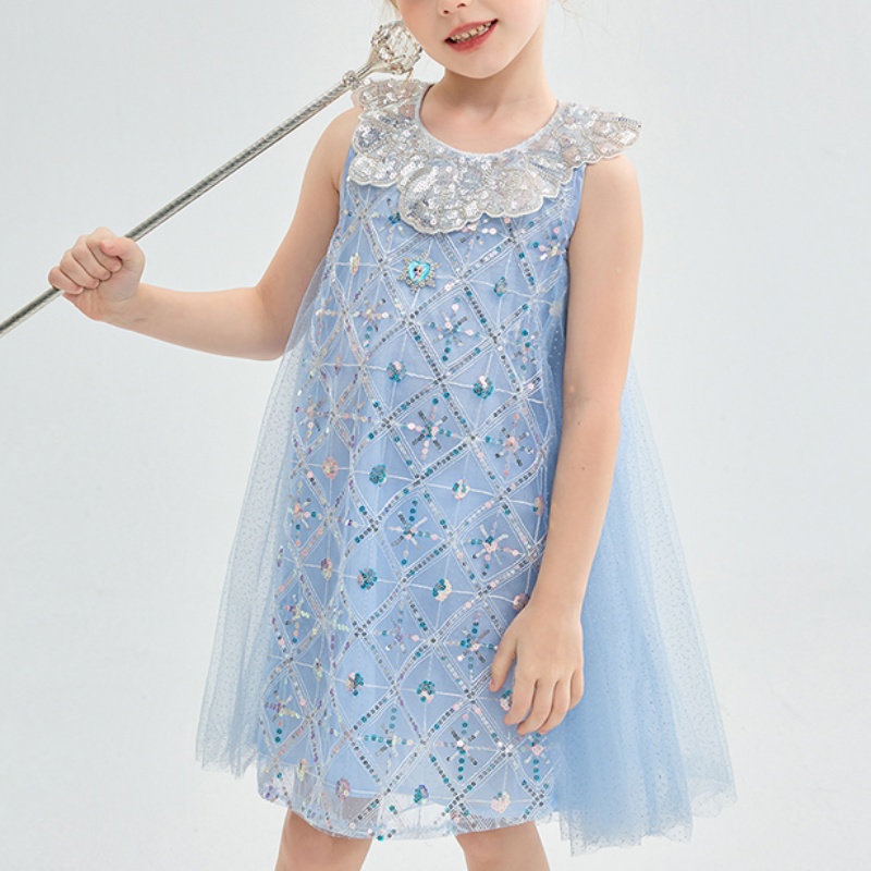 Disney Платье Frozen Series SS25 Blue для детей 3-7 лет — фото 4