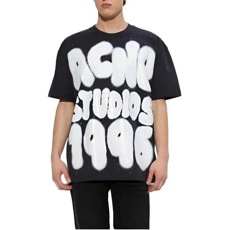 Футболка 1996 Sprayed Crewneck Acne Studios, Black — фото 4