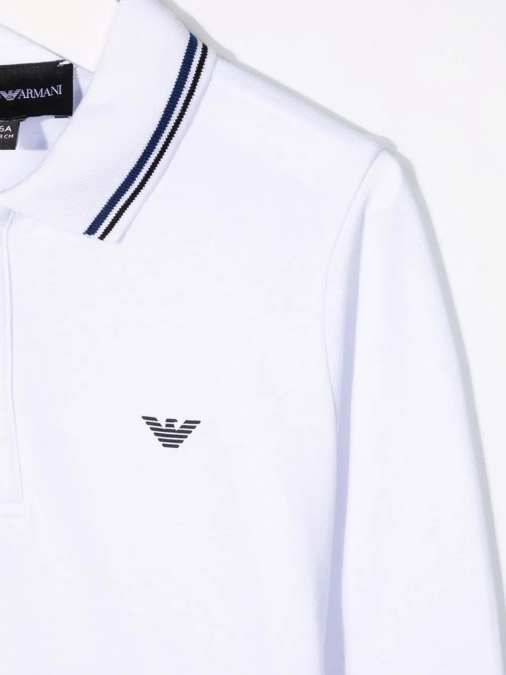 Рубашка поло с логотипом на груди Emporio Armani Kids, белый — фото 3