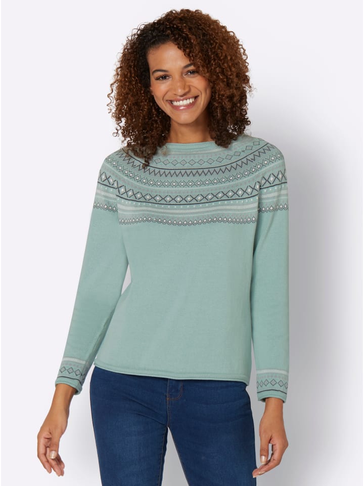 

WITT WEIDEN Норвежский свитер мятного цвета