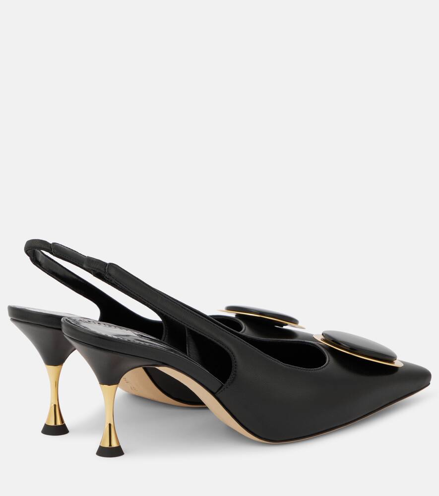 Туфли-лодочки Chiaran 70 на ремешке из кожи Manolo Blahnik, 0015 Blck — фото 2