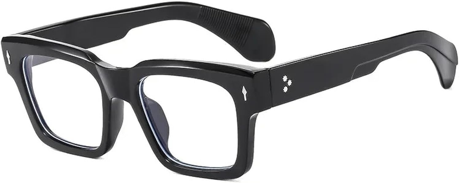 

Модные мужские солнцезащитные очки в стиле ретро с защитой от УФ-излучения UV400 и заклепками, женские в стиле панк, оливкового цвета, трендовые TVTBBVV, C7- Black Clear