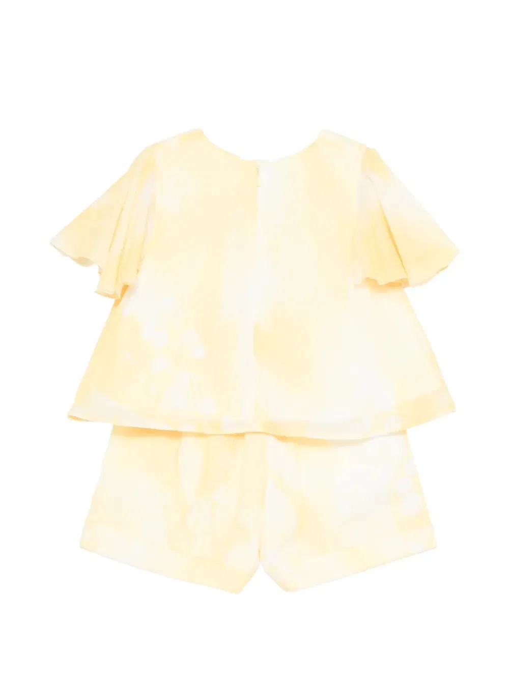Комплект из шорт с вышитым логотипом Givenchy Kids, желтый — фото 2