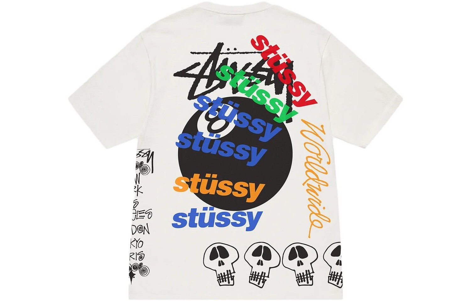 Футболка Stussy Test Strike, окрашенная в пигмент, натуральная, Красный — фото 3