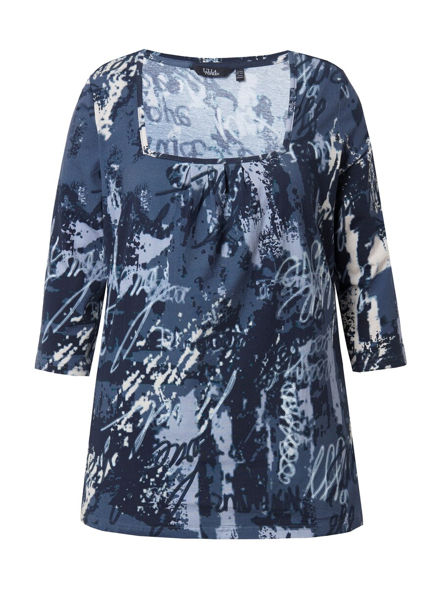 

Рубашка Ulla Popken, цвет marine blue/Opal