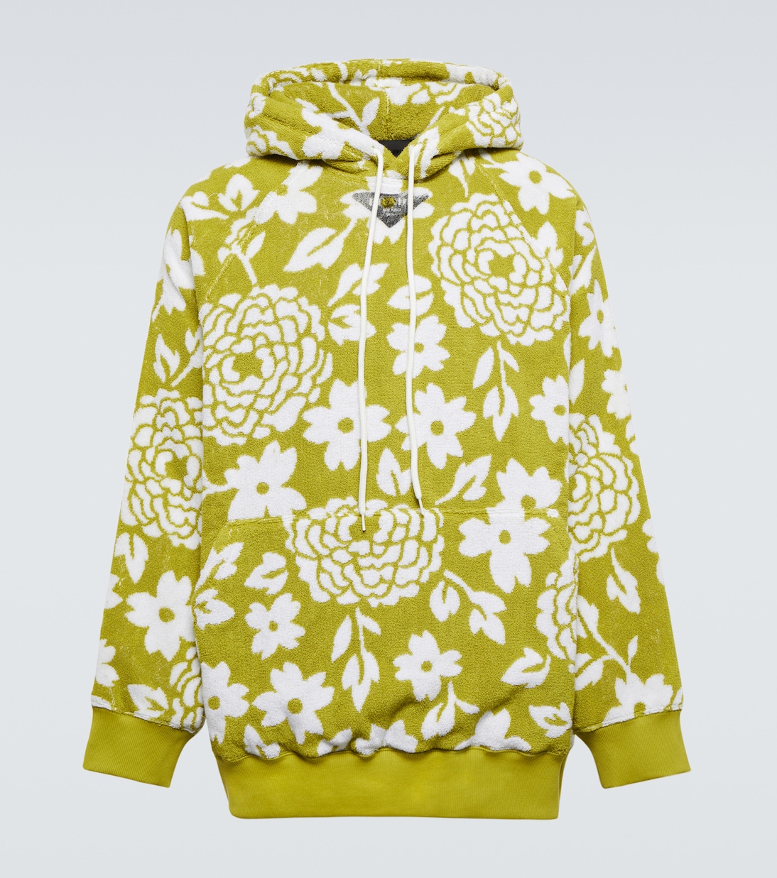 

Хлопковый худи с капюшоном Prada, Felce