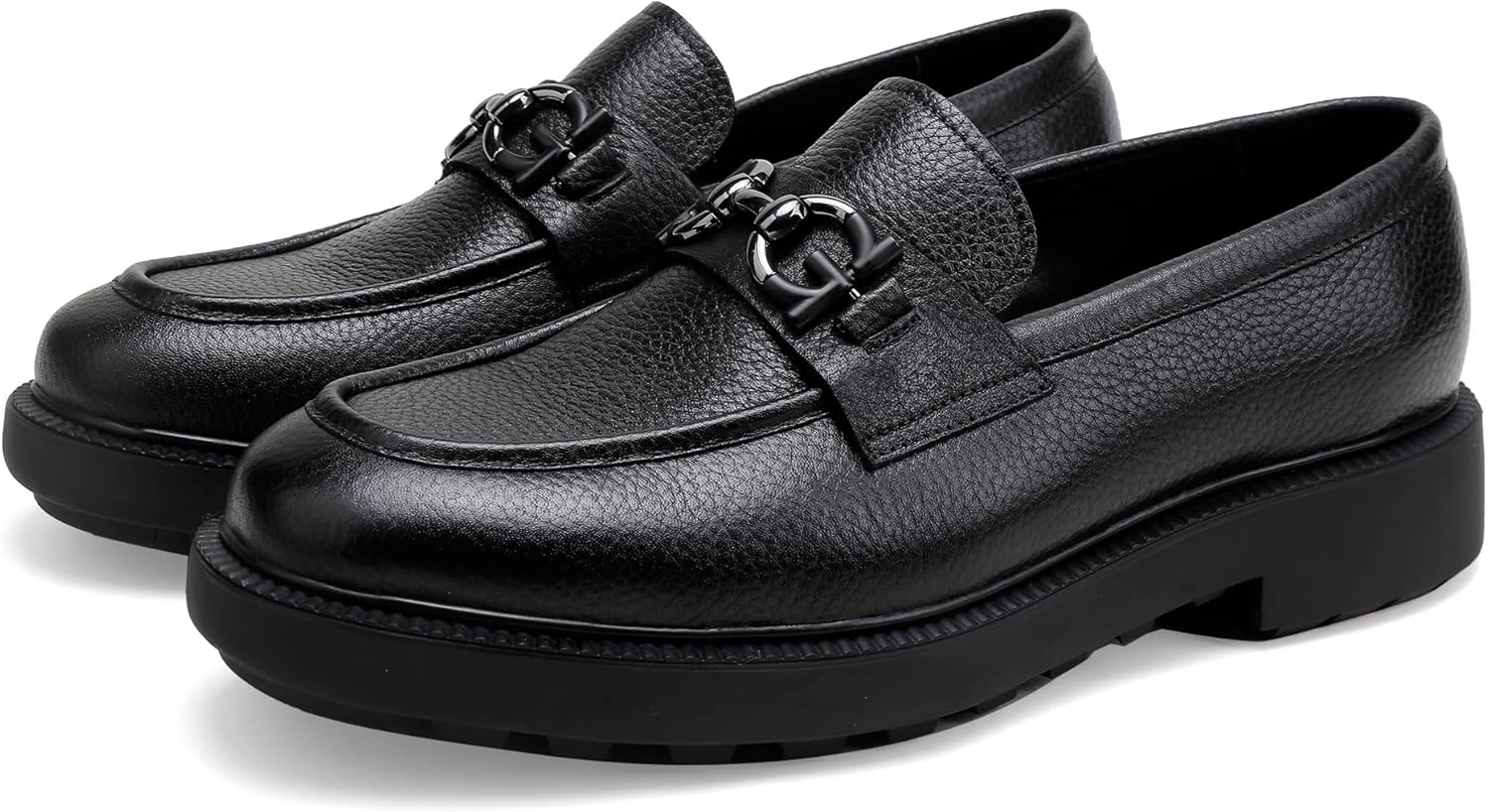 

Мужские премиум-класса кожаные пенни-лоферы, классические вечерние туфли с тиснением под аллигатора и пряжкой, повседневные свадебные туфли на сменной подошве для мужчин Generic, черный