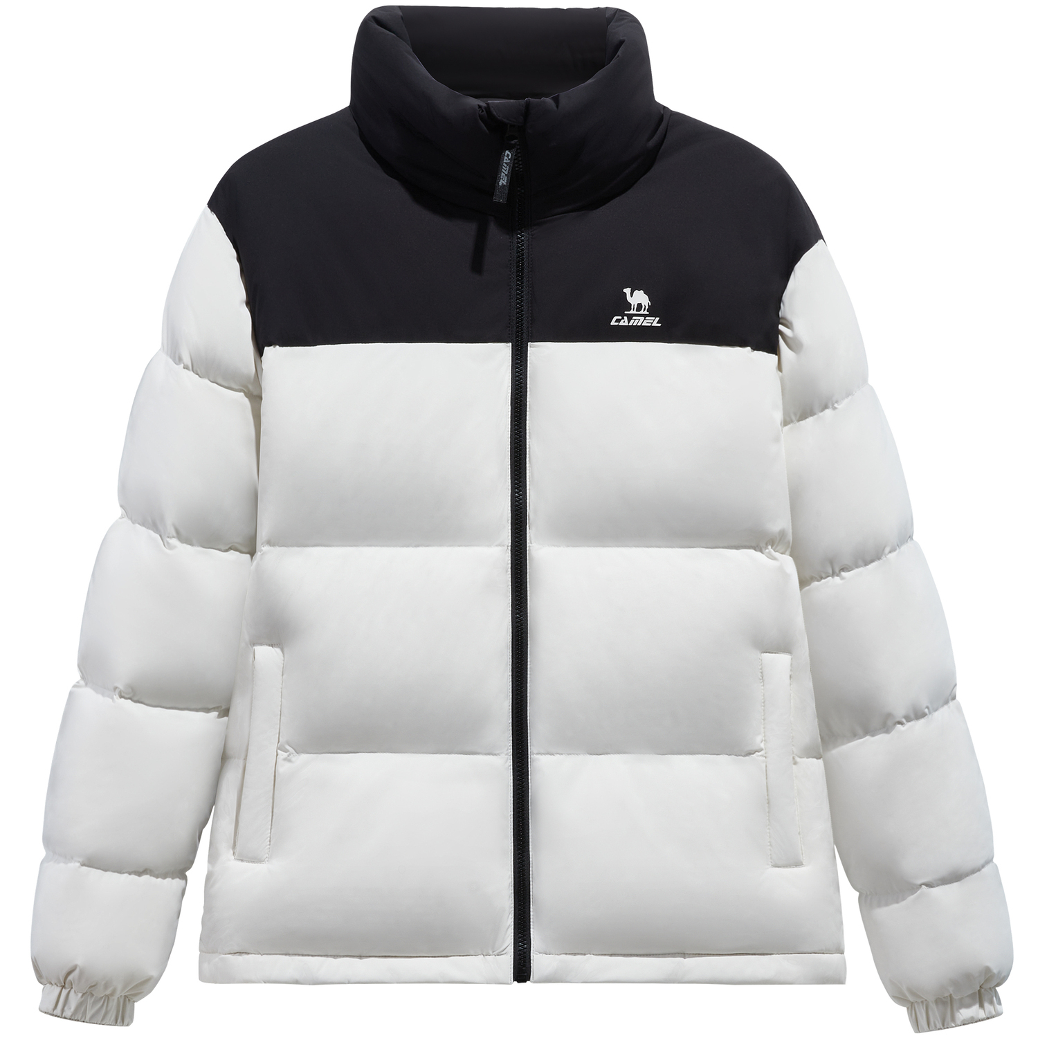 

CAMEL Теплая флисовая серия пуховик Unisex, Ecru/Phantom Black