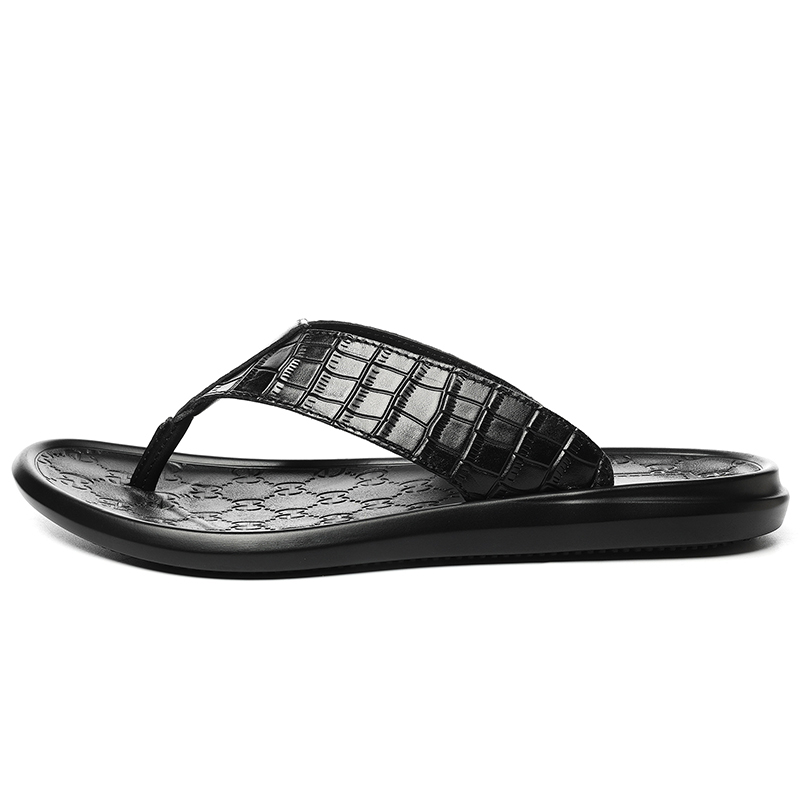 

Износостойкие и нескользящие мужские шлепанцы Kuding, Black