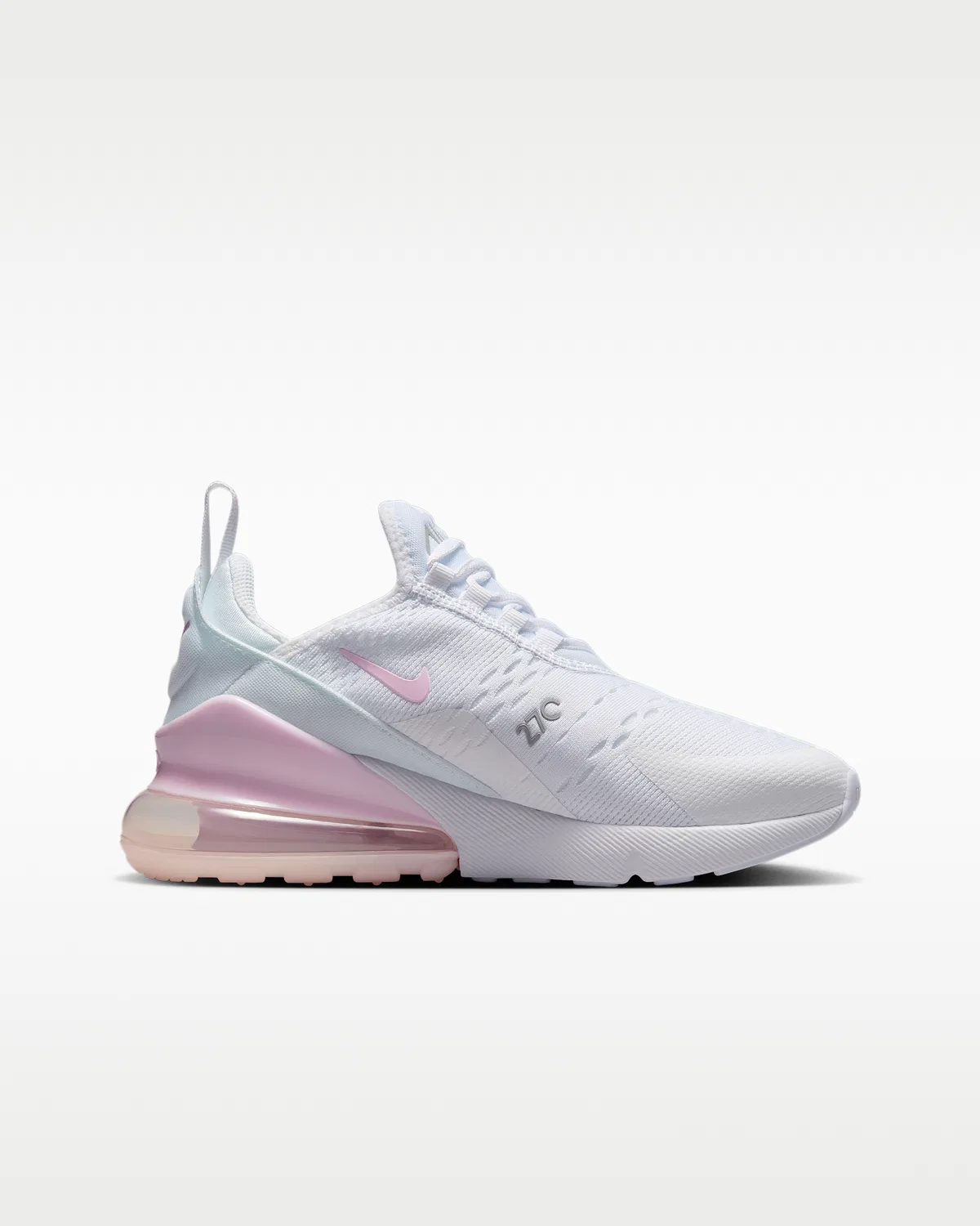Кроссовки Nike Air Max 270 для детей, White/Light Smoke Grey/Pink Foam — фото 3