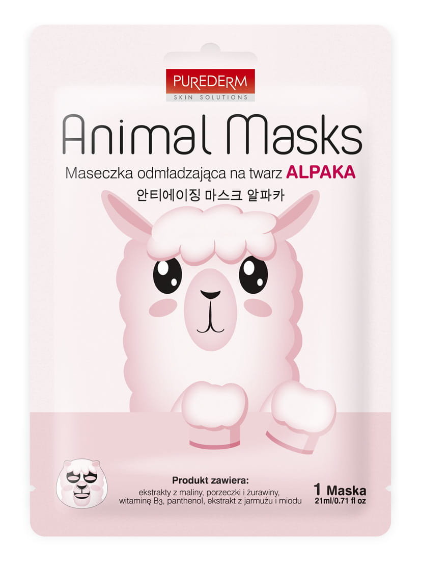 

Маска PUREDERM Vegan ANIMAL ALPACA, 21 мл