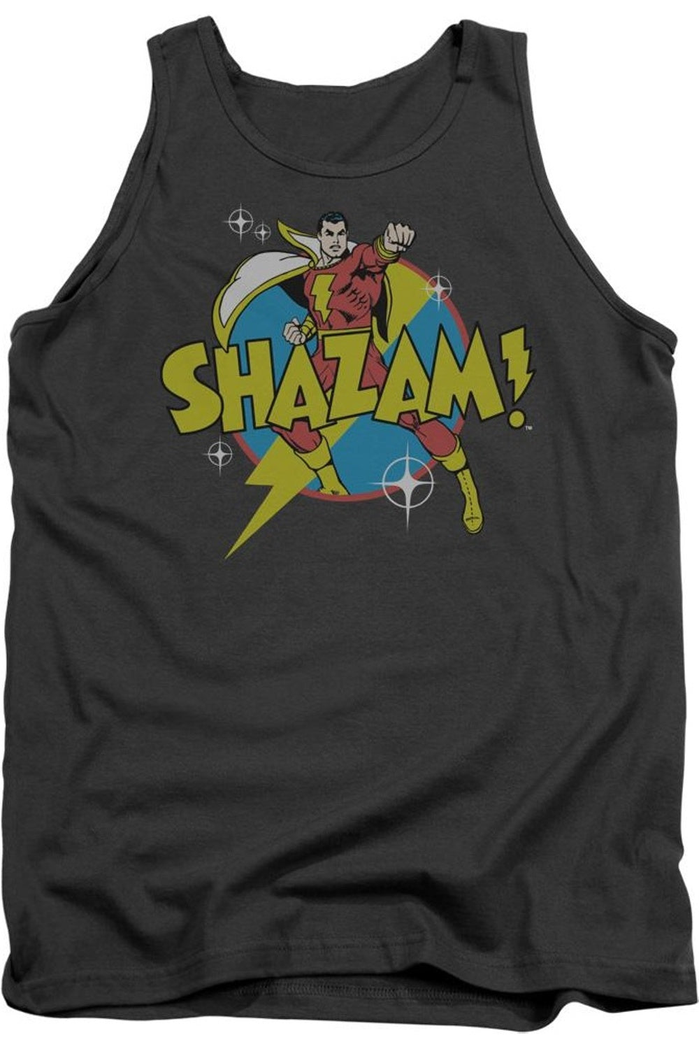 

Майка для взрослых DC Comics Shazam Power Bolt Gildan, цвет charcoal