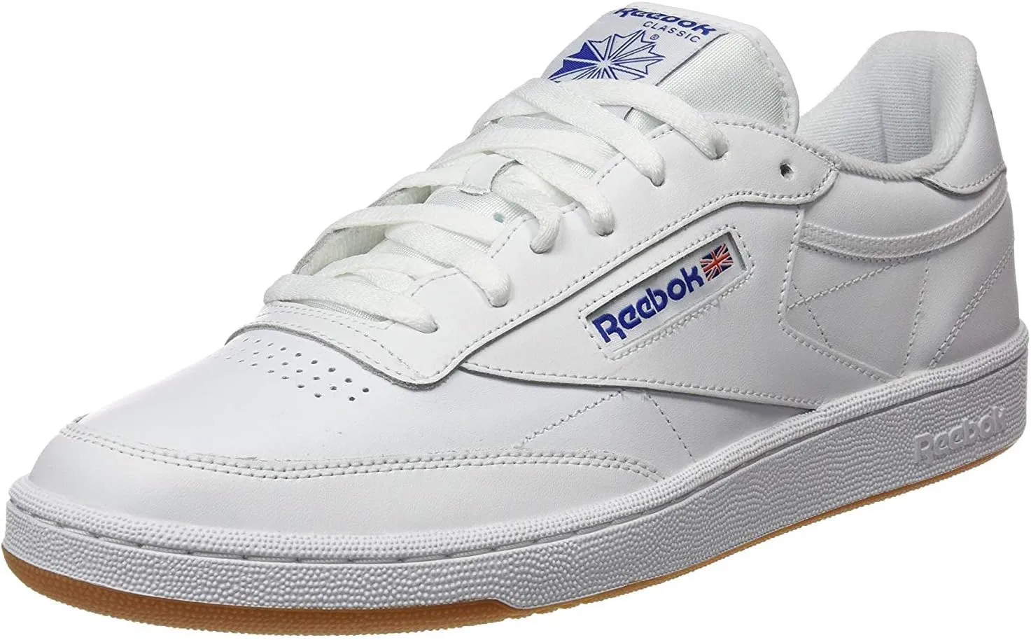 Мужские кроссовки Reebok Club C 85 (низкие), Weiã Intense White Royal Gum