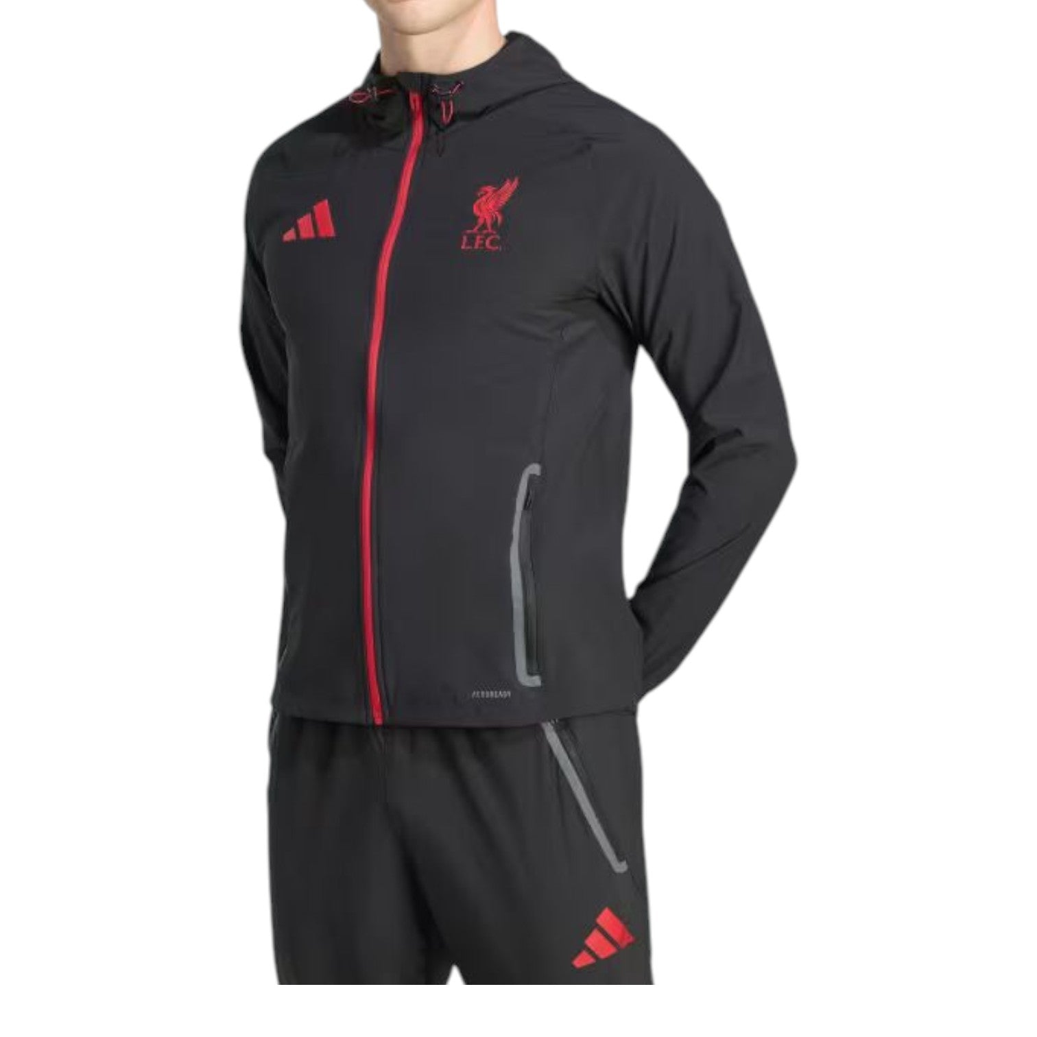 Куртка adidas Liverpool FC Tiro 25 Competition Vis Tech Tracel Jacket 'Black' — фото 2