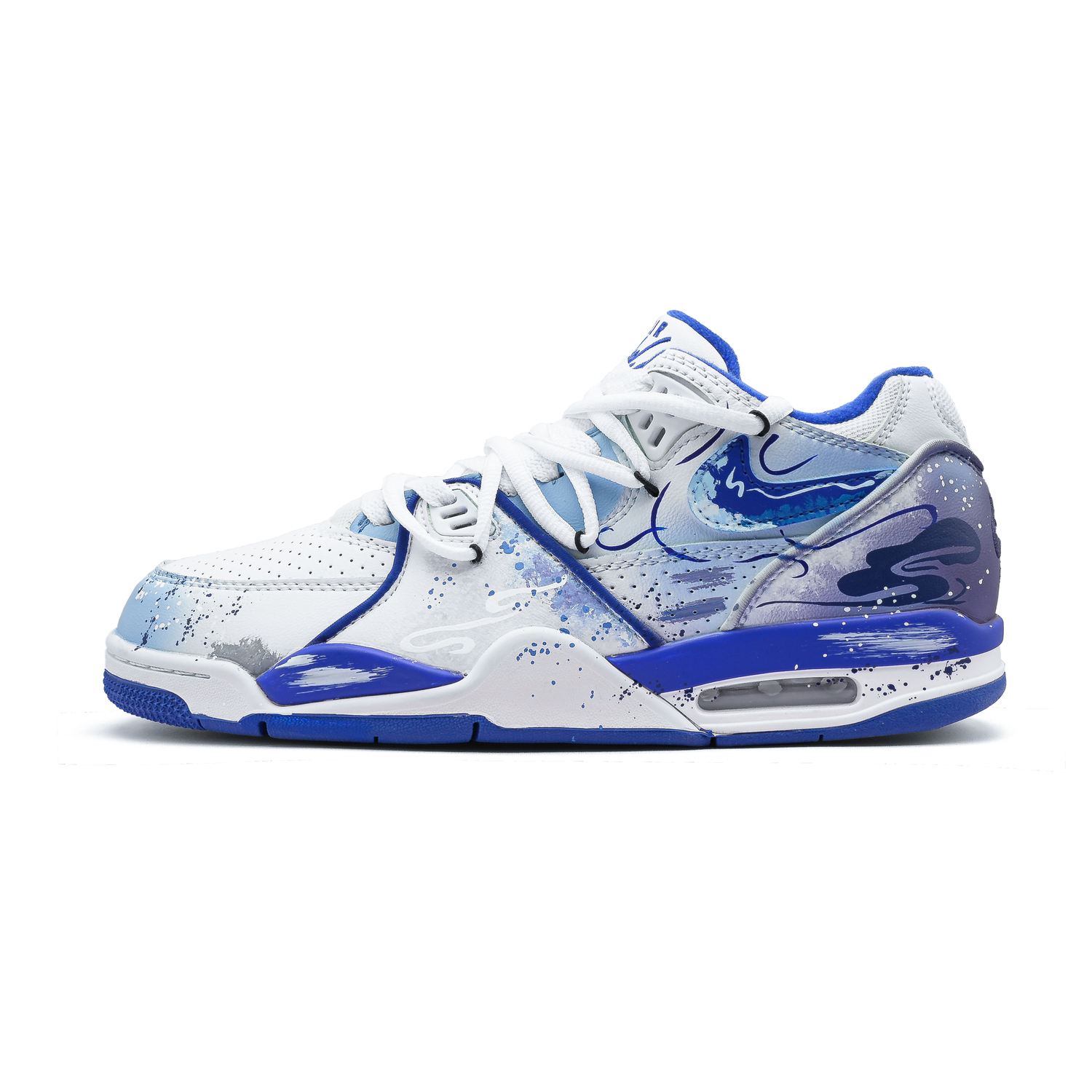 

Nike Air Flight 89 Vintage баскетбольные кроссовки мужские низкие Blue/White