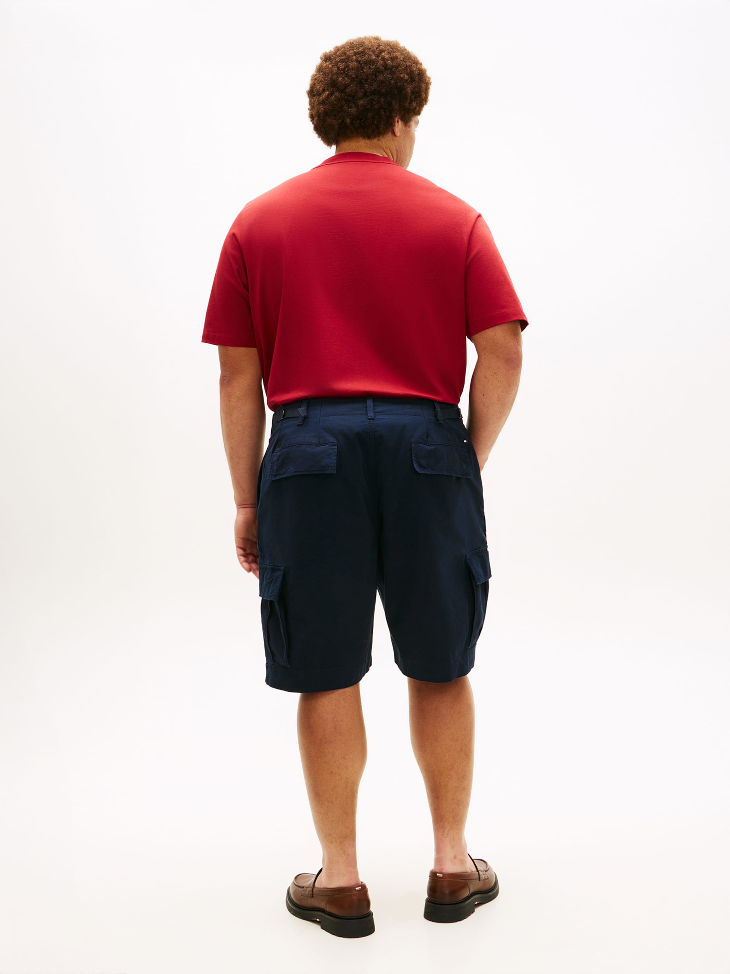 Tommy Hilfiger Big & Tall Широкие карго-шорты 'ESS' в цвете Navy — фото 3