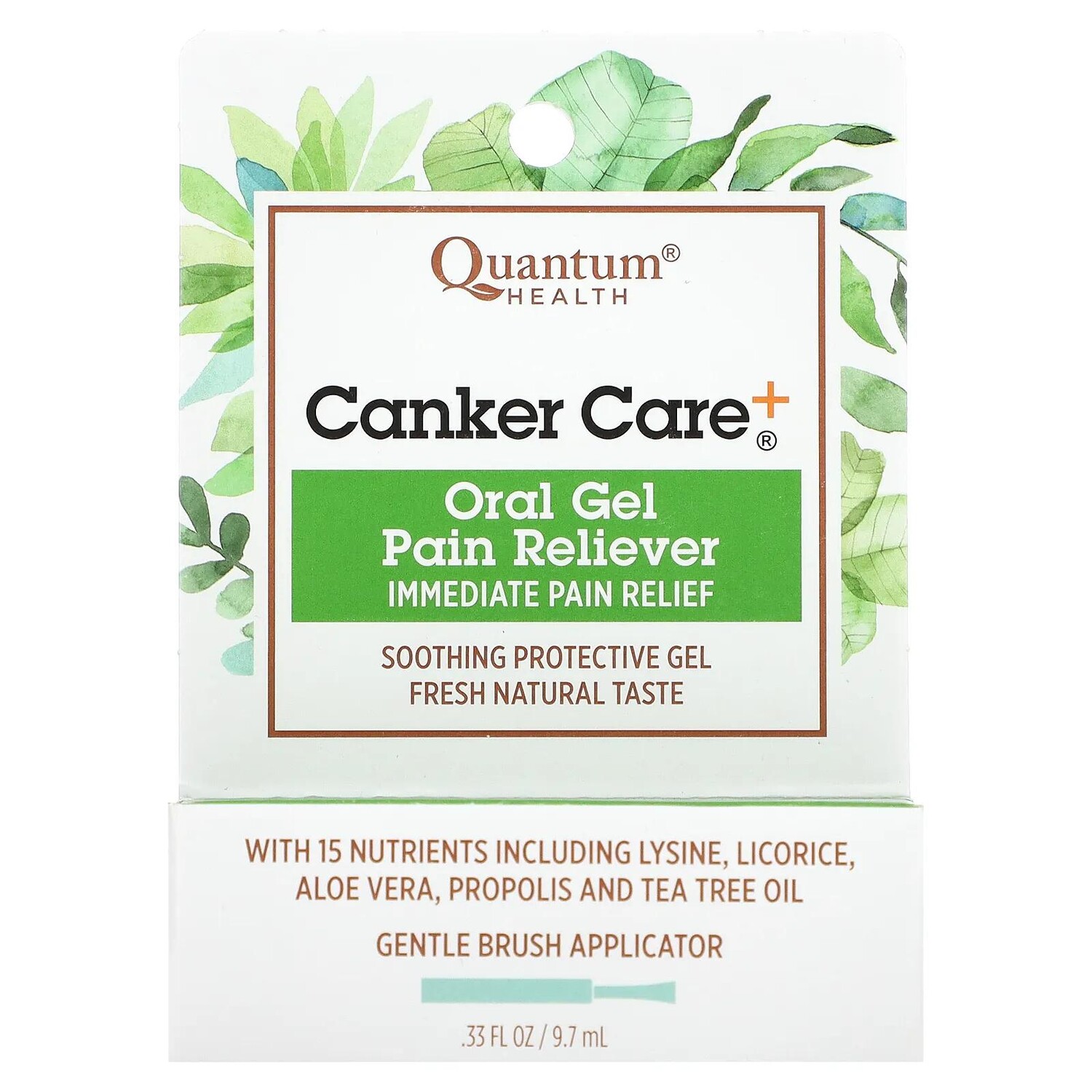 

Quantum Health Canker Care+ гель для ухода за полостью рта с мгновенным обезболивающим эффектом 0,33 ж. унц.(9,7 мл)