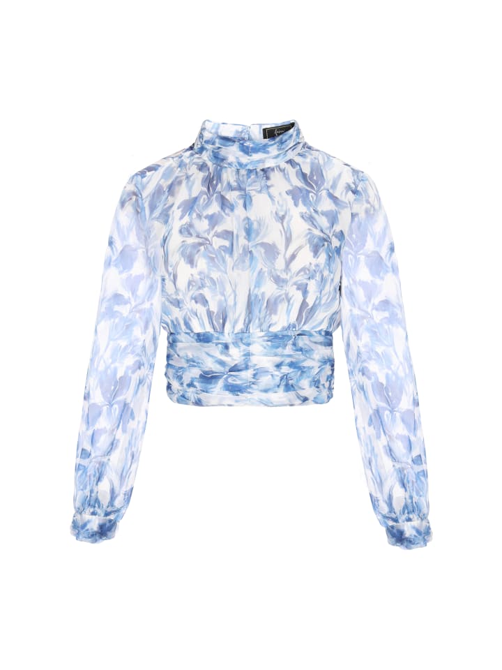 

Женская блузка синего цвета, разноцветная faina