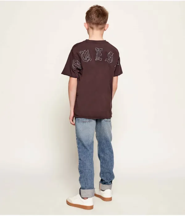 Футболка oversize fit Guess, коричневый — фото 2