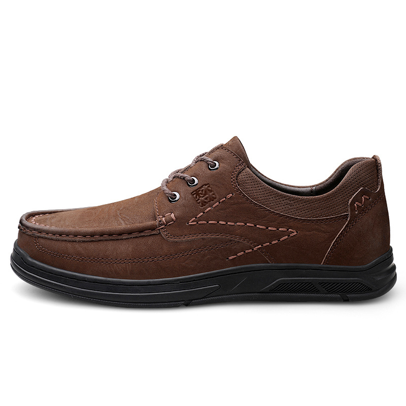 

Mulinsen Мужские повседневные туфли мужские низкие черно-коричневые коричневые, цвет Brown[Leather Shoe Size : Athletic Shoes Size 41 = Size 40 in This Model]