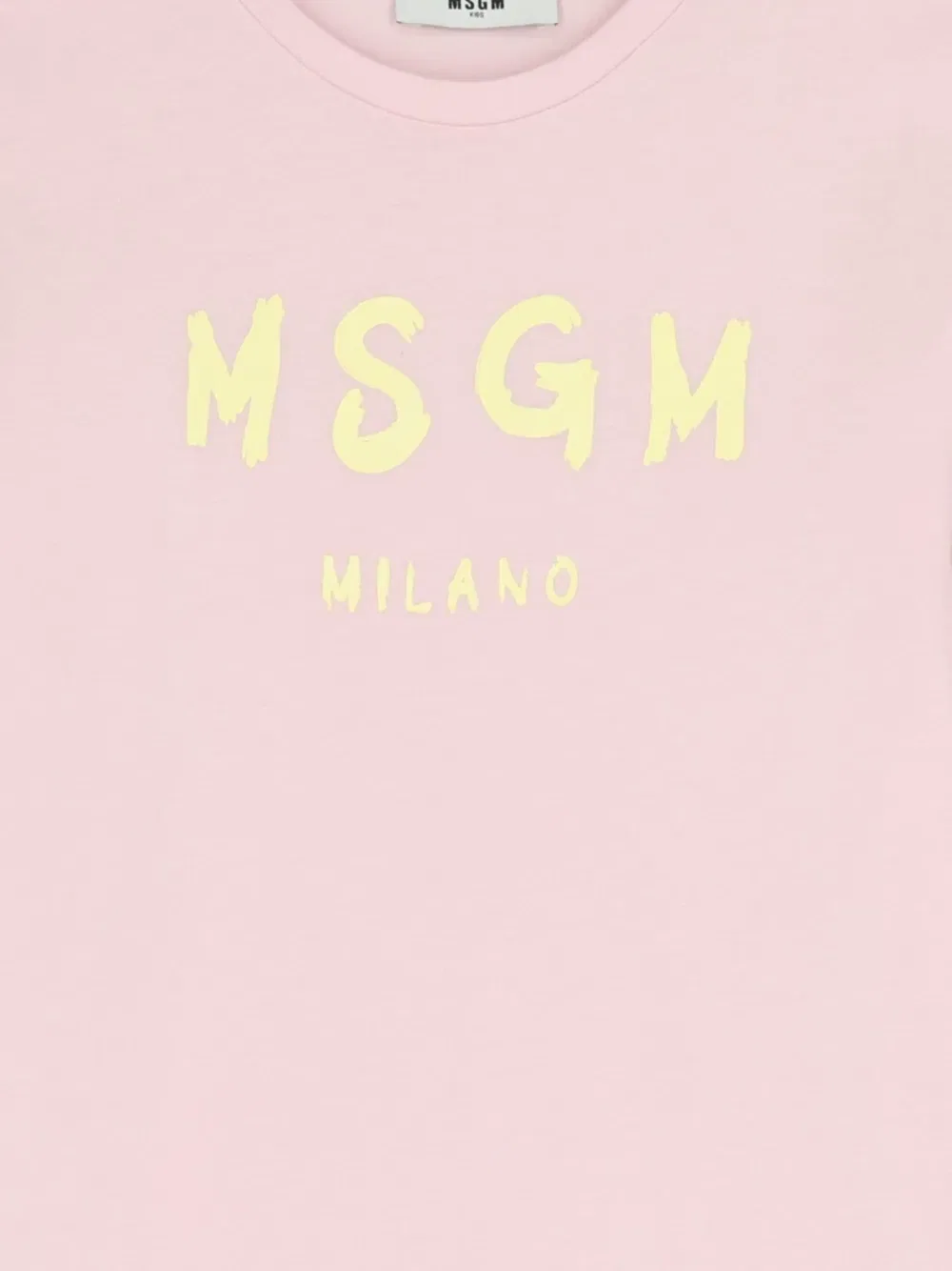 Хлопковое платье с логотипом Msgm Kids, розовый — фото 3