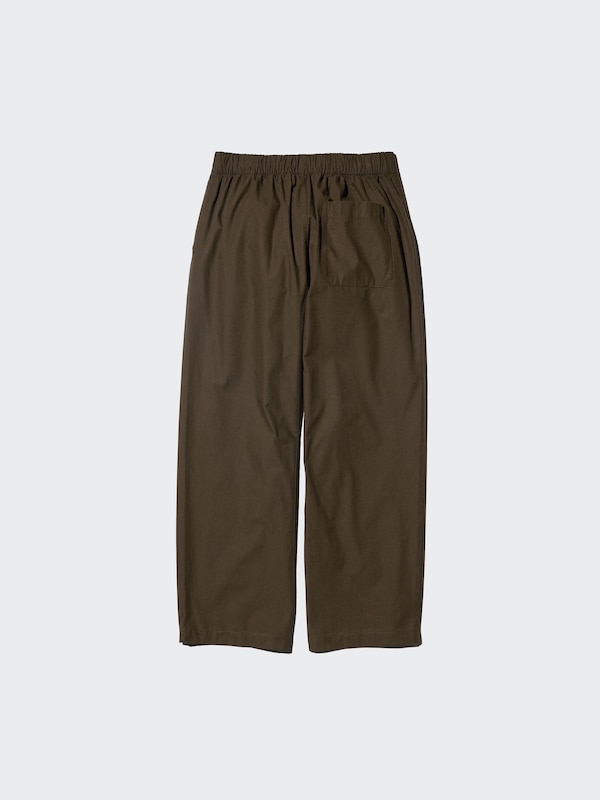 Хлопковые брюки свободного кроя до щиколотки Uniqlo, 09 black — фото 4