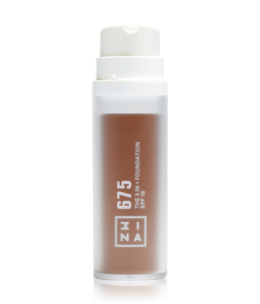 

Жидкая основа 3INA The 3 in 1 Foundation SPF 15, Nr. 675 - Deep brown, 30 ml