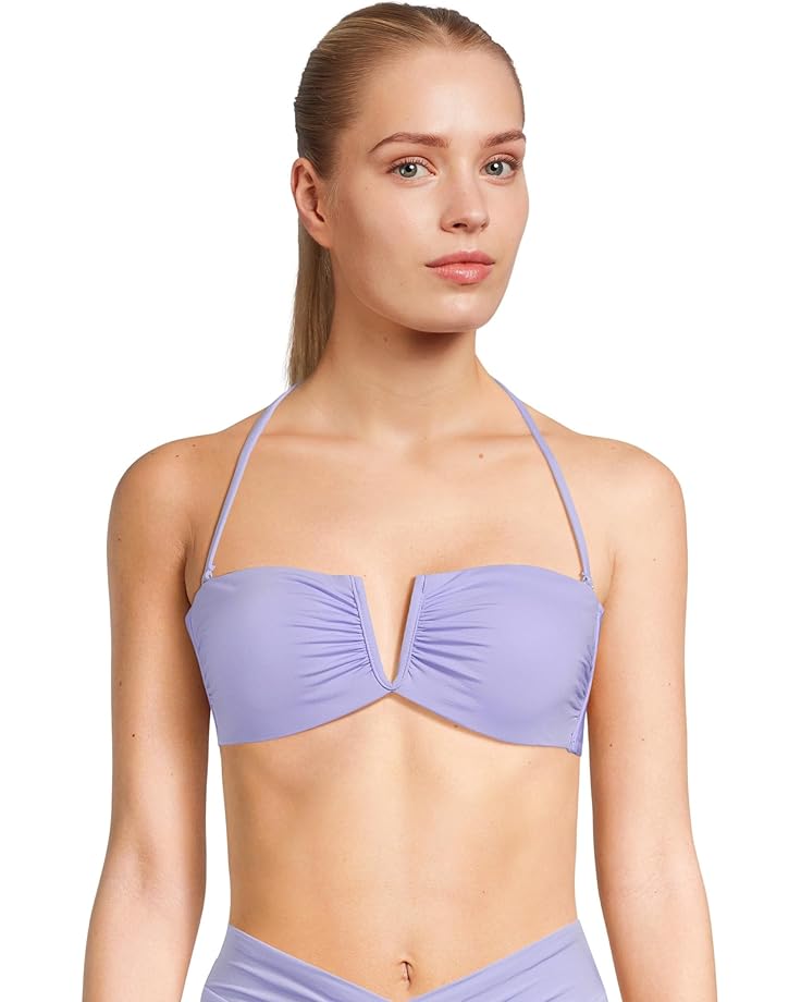 

Пляжный топ BECCA Color Code Brinley V Wire Bandeau Top, цвет Bellflower
