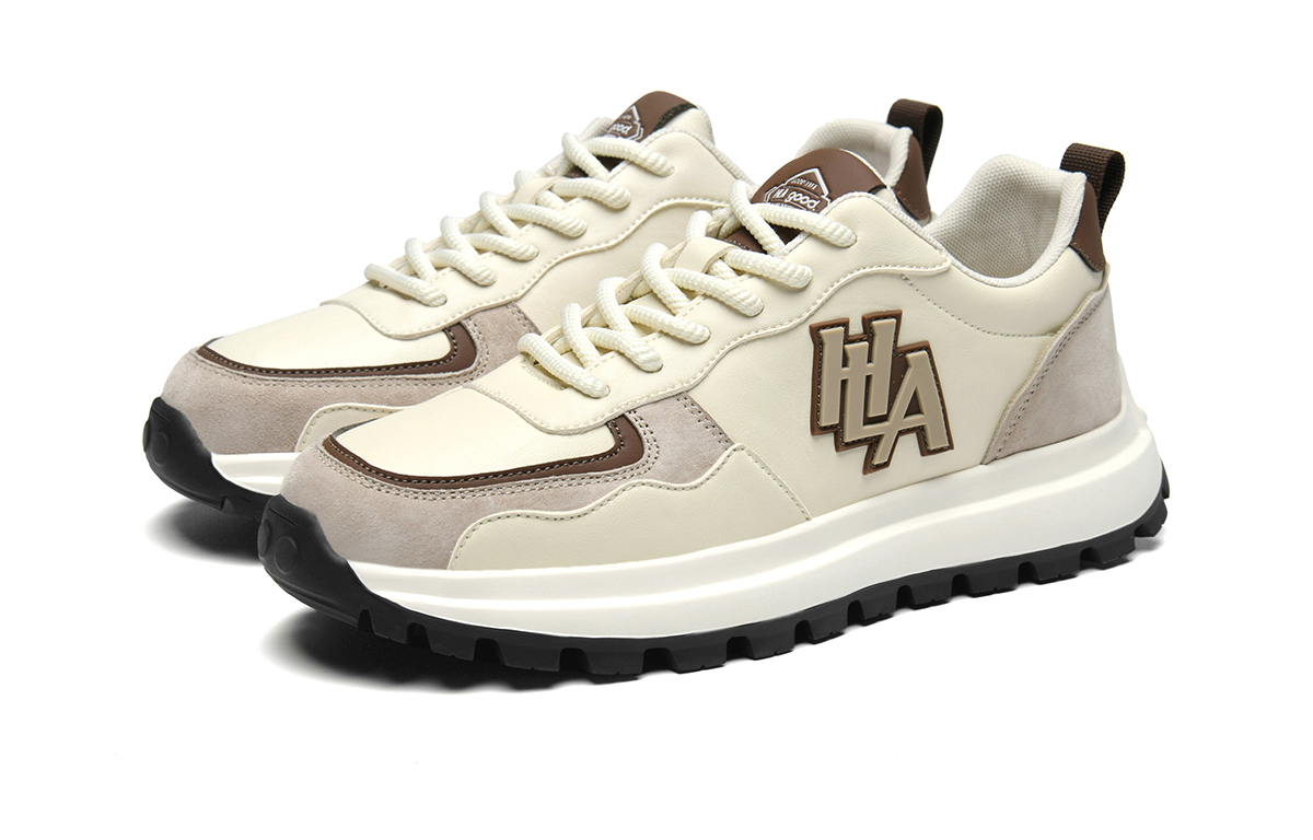 Мужские повседневные кроссовки Men's Low top White Brown, White Brown HLA, белый серый — фото 4