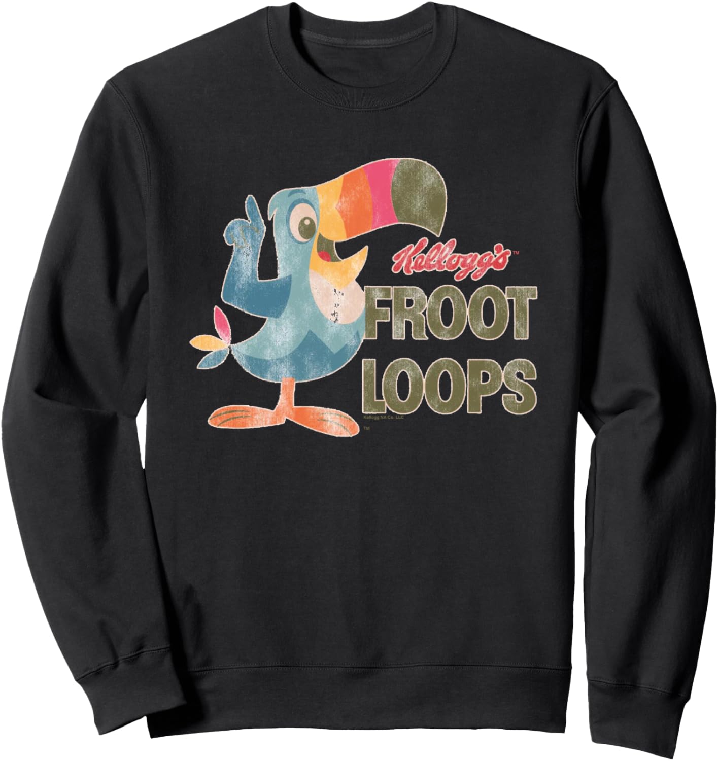 

Толстовка Kellogg's Froot Loops Breakfast Cereal Retro Toucan Sam, черная, размер S, Черный, Толстовка Kellogg's Froot Loops Breakfast Cereal Retro Toucan Sam, черная, размер S