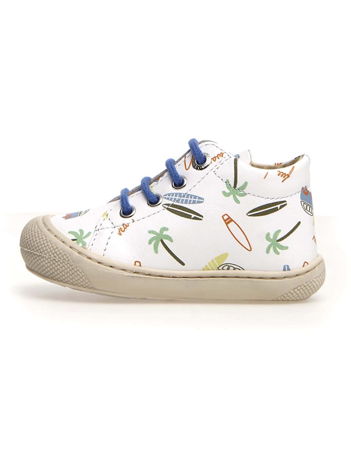 

Naturino Кожаные первые прогулочные туфли "Cocoon" в бело-темно-синей расцветке