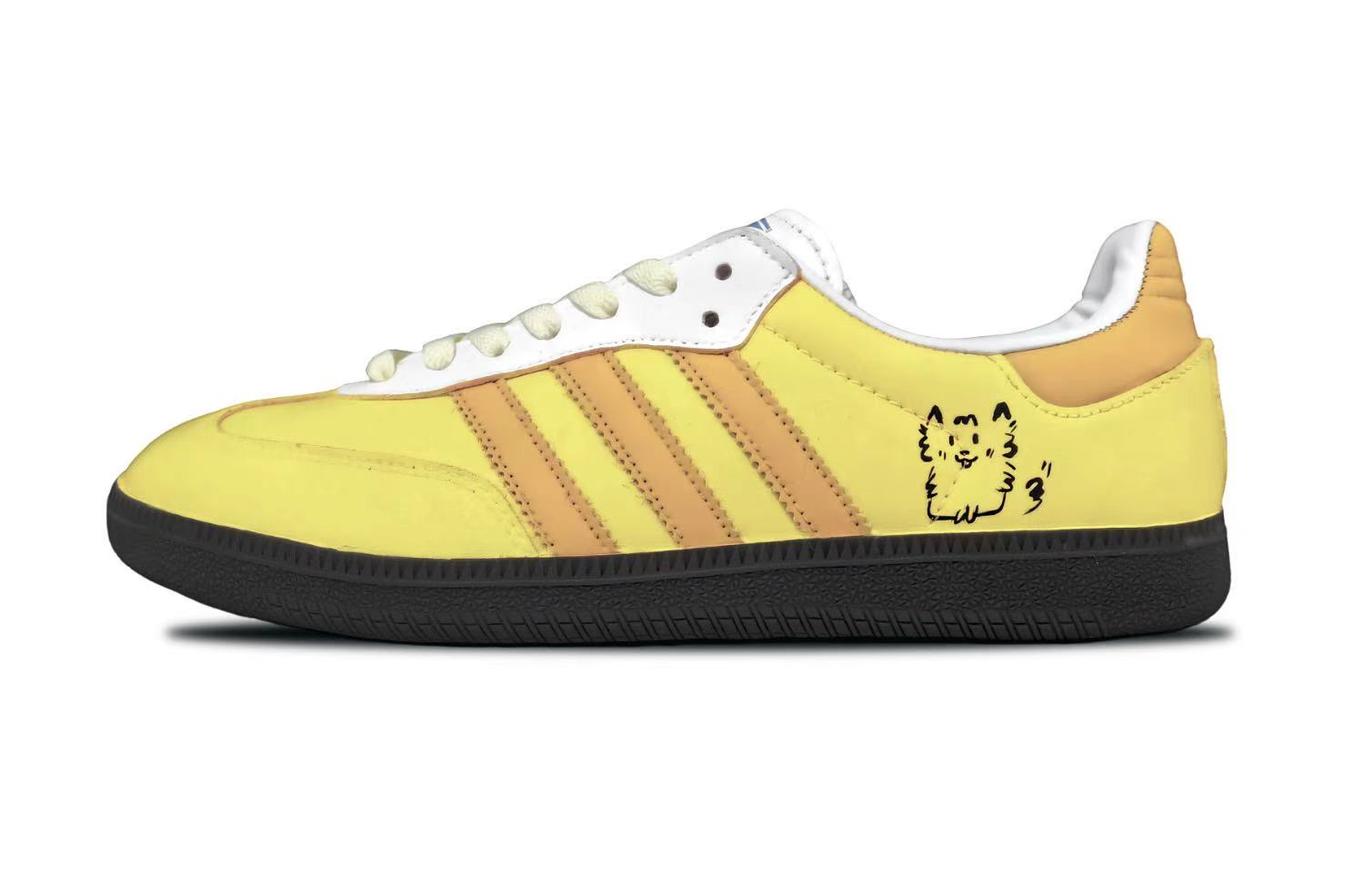 

SAMBA OG Little Flower Cat низкие немецкие армейские кроссовки Unisex белый Adidas Originals, желтый