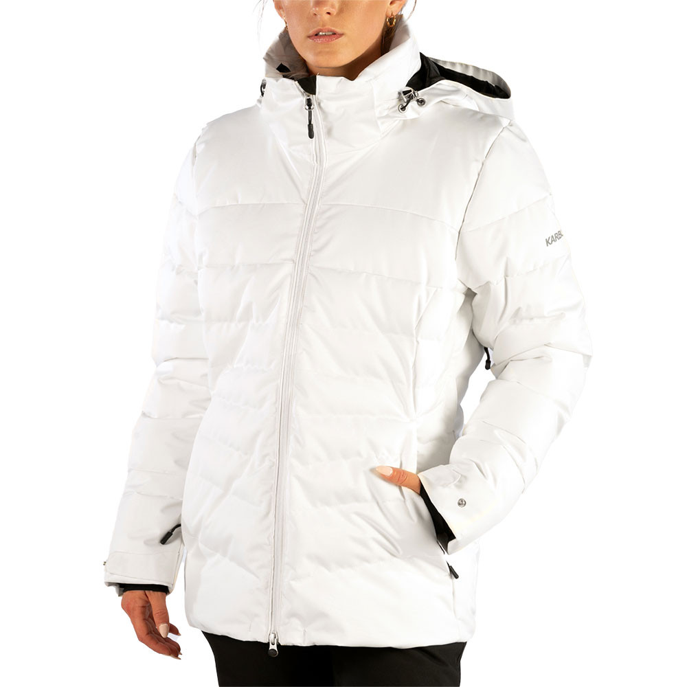 

Утепленная горнолыжная куртка Karbon Crest (женская) - зима 2025 года, Arctic White/Arctic White