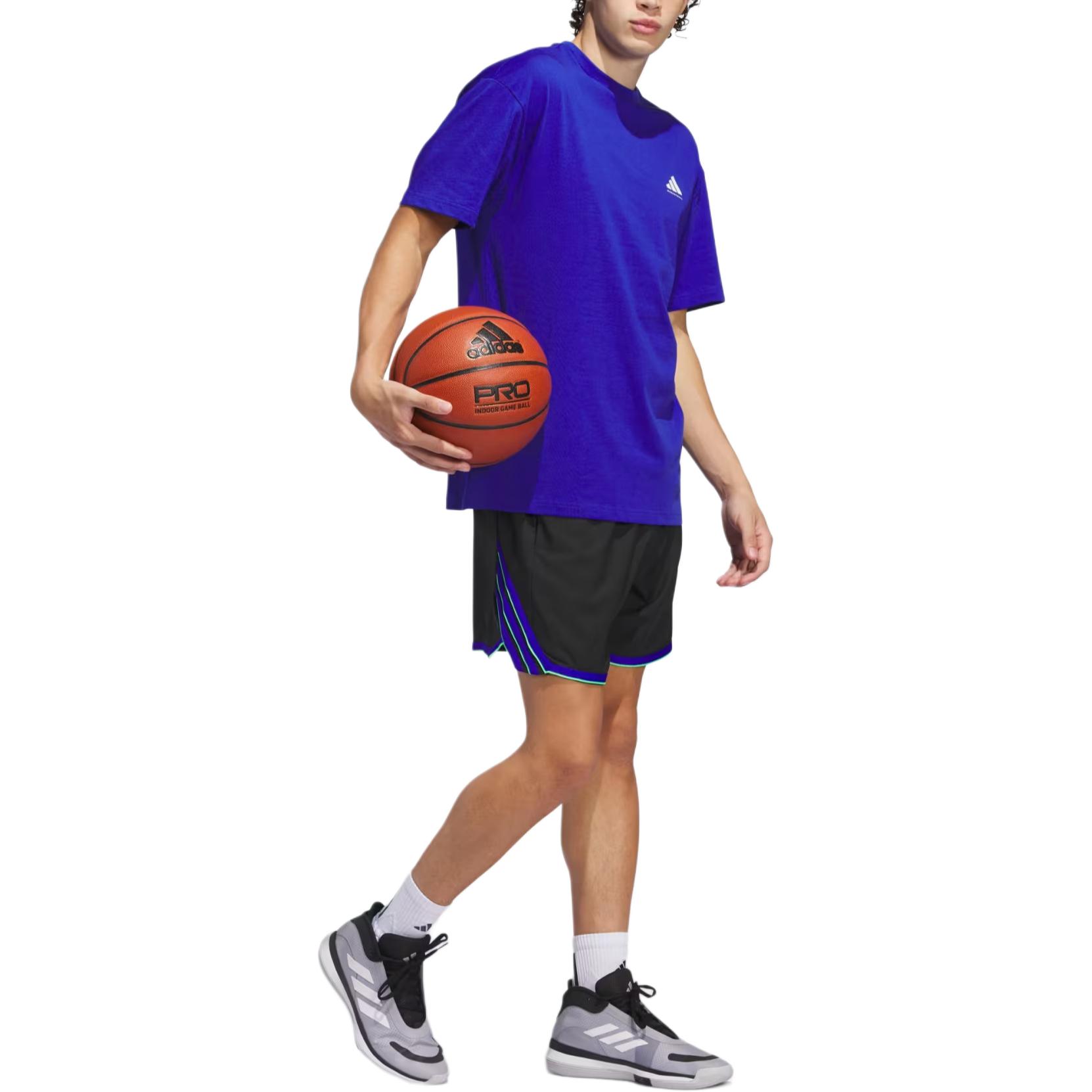 Adidas Футболка мужская Half Neon Blue/Pink White — фото 4