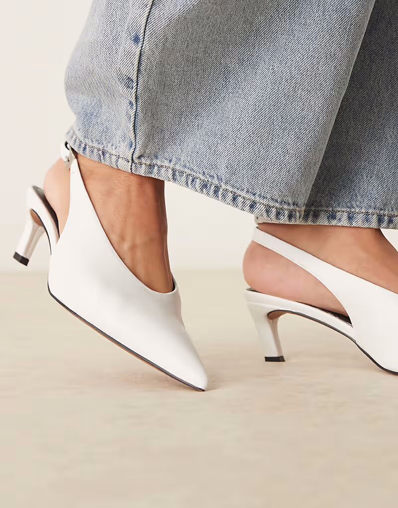 Туфли ASOS DESIGN Suki на каблуке-рюмочке белого цвета — фото 3