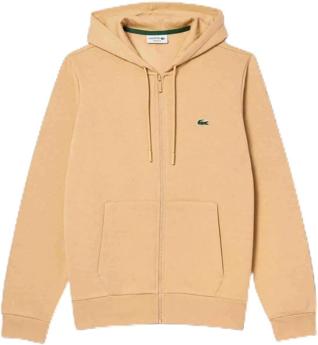 Мужская классическая толстовка Lacoste с капюшоном и застежкой-молнией, Croissant