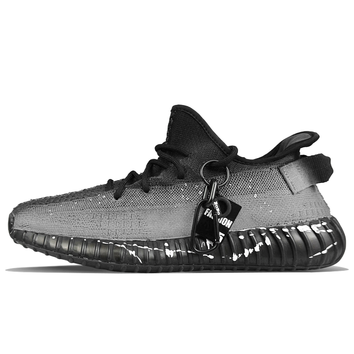 

Adidas Originals Yeezy Boost 350 V2 противоскользящие износостойкие низкие кеды унисекс черно-белые Black White Shadow, цвет Black White Shadow