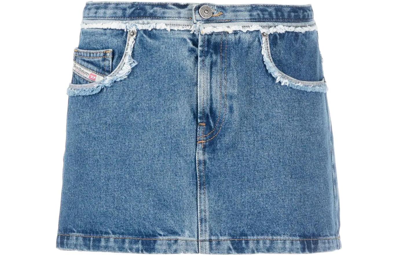 

DIESEL Джинсовая короткая юбка женская синяя