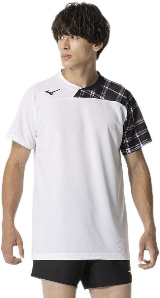 

Игровая футболка Mizuno V2MAB111 с коротким рукавом и графическим принтом, унисекс, белый/черный