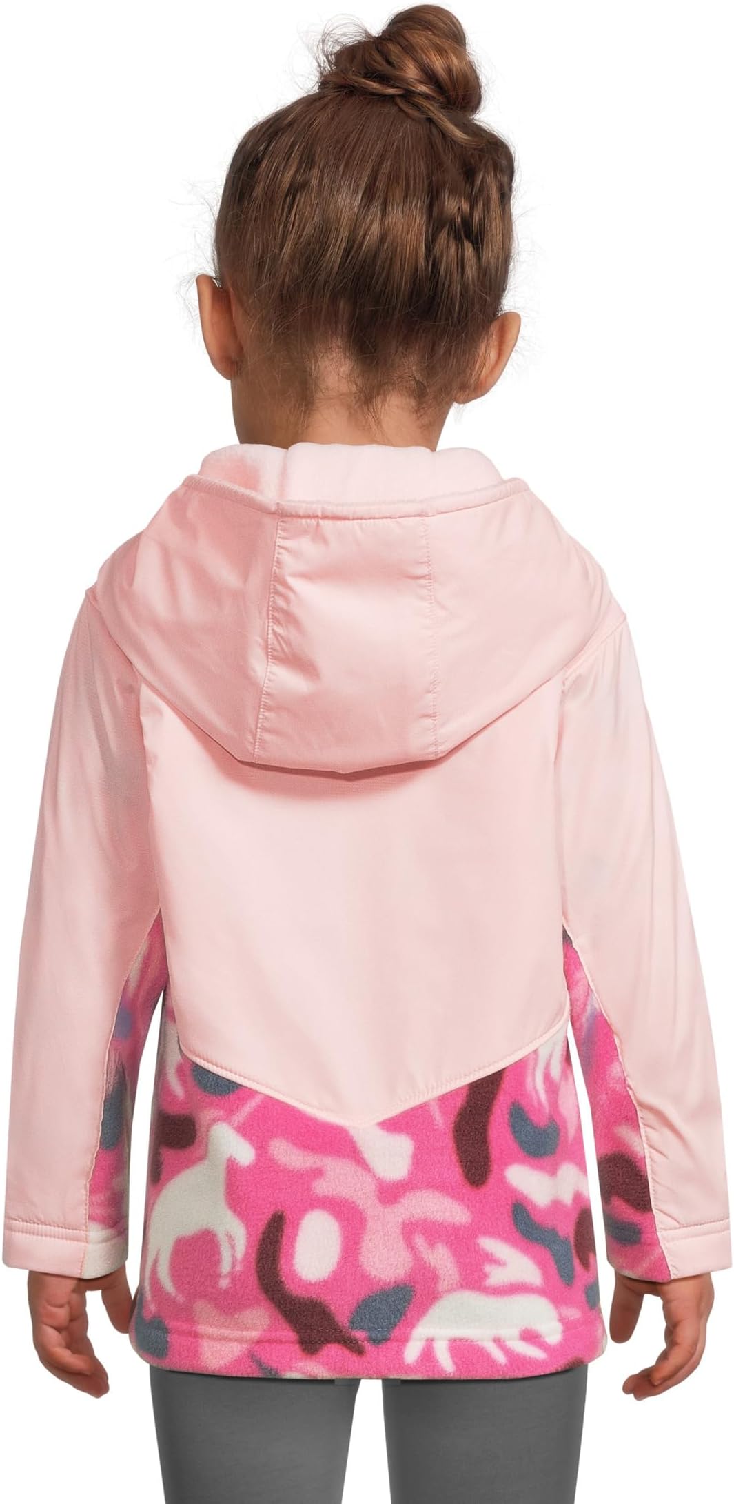 Худи Columbia Kids Steens Mountain II Overlay Hoodie, цвет Pink Ice Uniflauge/Satin Pink — фото 2